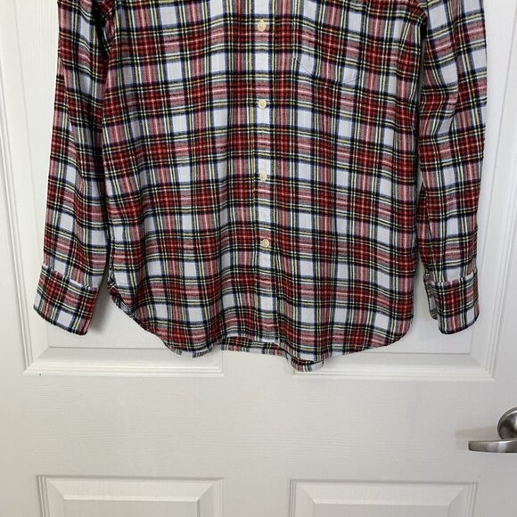 J. Crew Women's Classic Fit Multicolor Flannel Shirt Size 2 Style BD538 - Picture 4 of 13